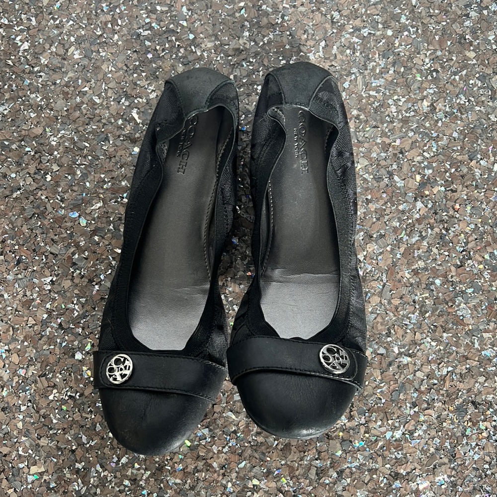 Coach black ballet flats